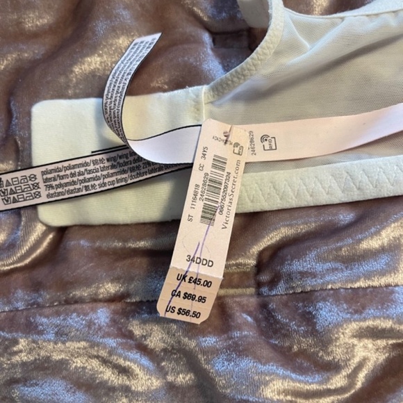 New Victorias Secret 34DDD Embellished Bra & 2 Panties Retail $110 Bride - Picture 13 of 14